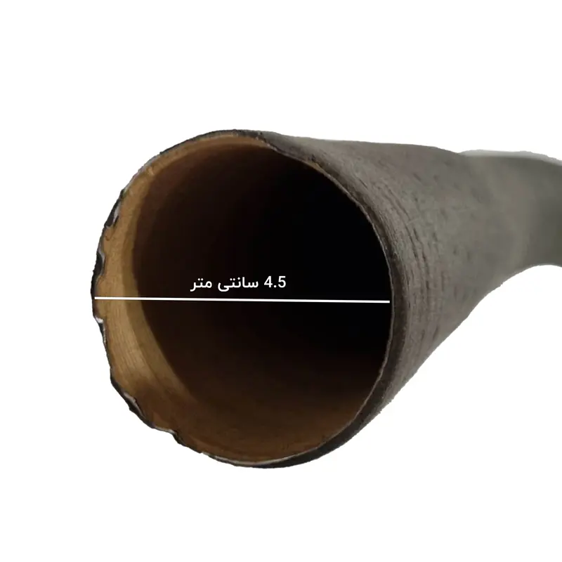 نمای نزدیک از اندازه ی قطر لوله بخاری