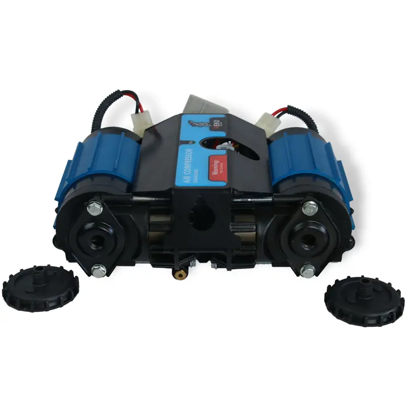 نمای کامل کمپرسور باد 174 لیتر دو سیلندر نصبی نکو (Neko)