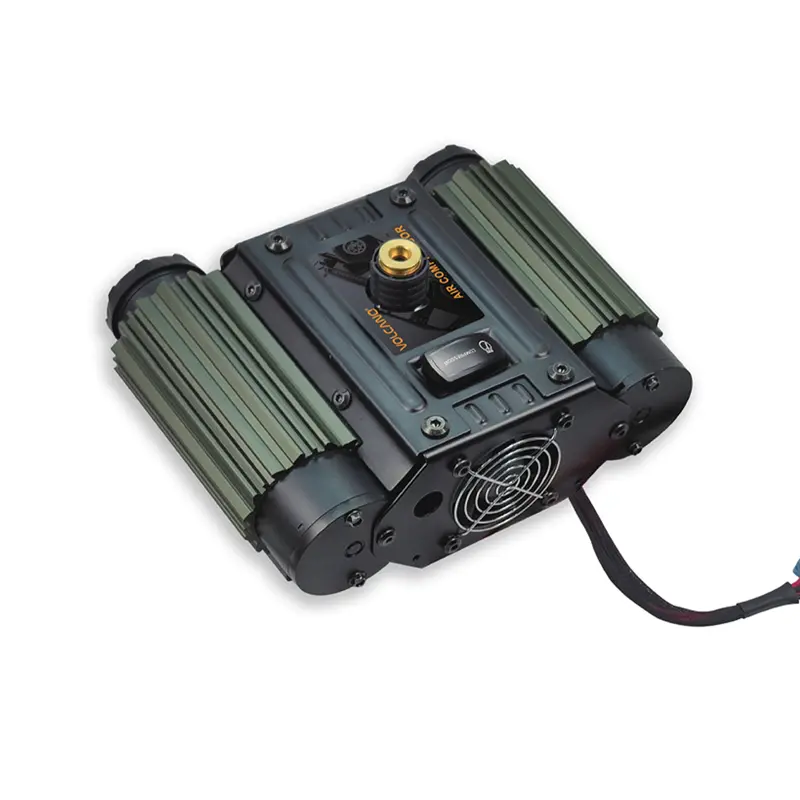 کمپرسور باد دو سیلندر قابل حمل ولکانو از نمای نزدیک