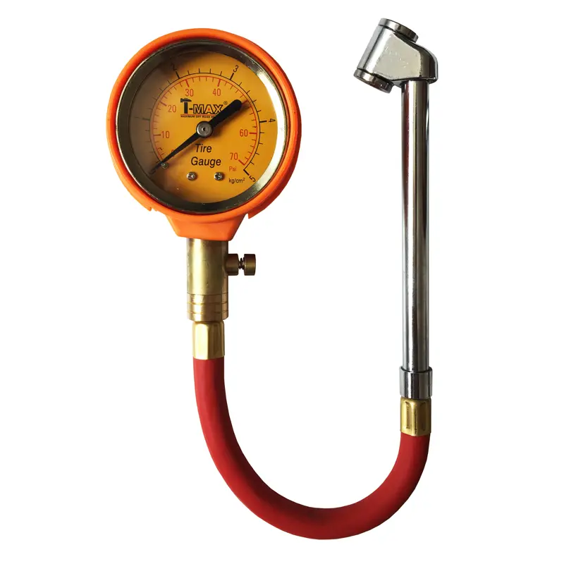 نشانگر فشار باد 5 بار آنالوگ از نمای روبرو