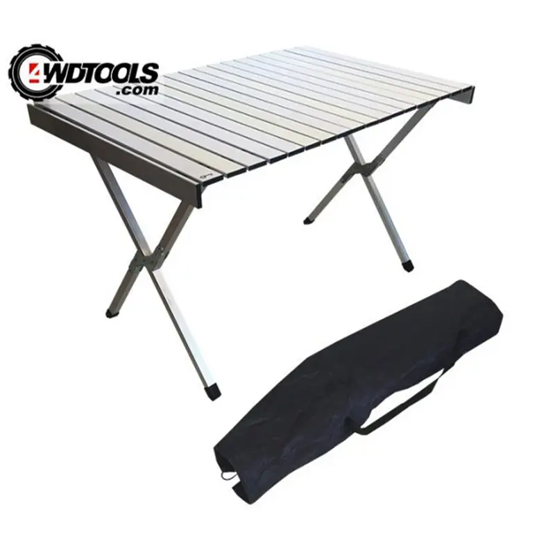 میز پیک نیک آلومینیومی مدل CFTA3 در کنار کیف حمل
