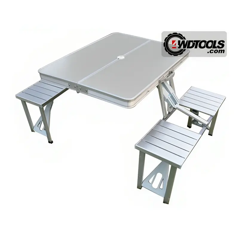 میز و صندلی پیک نیک آلومینیومی از نمای بالا