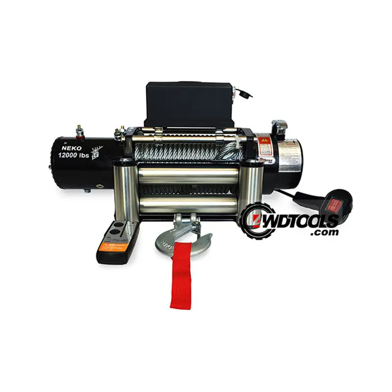 نمای روبرو از وینچ خودرویی 12000 پوند سیم بکسلی نکو 12 ولت