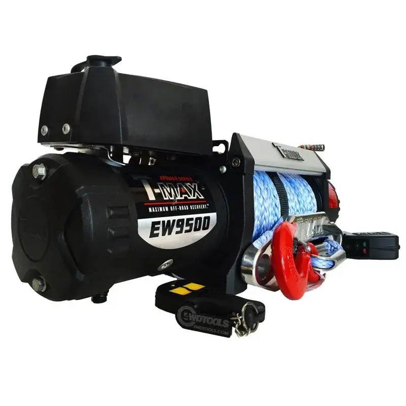 وینچ 9500 پوند طناب الیافی تی مکس از نمای 45 درجه