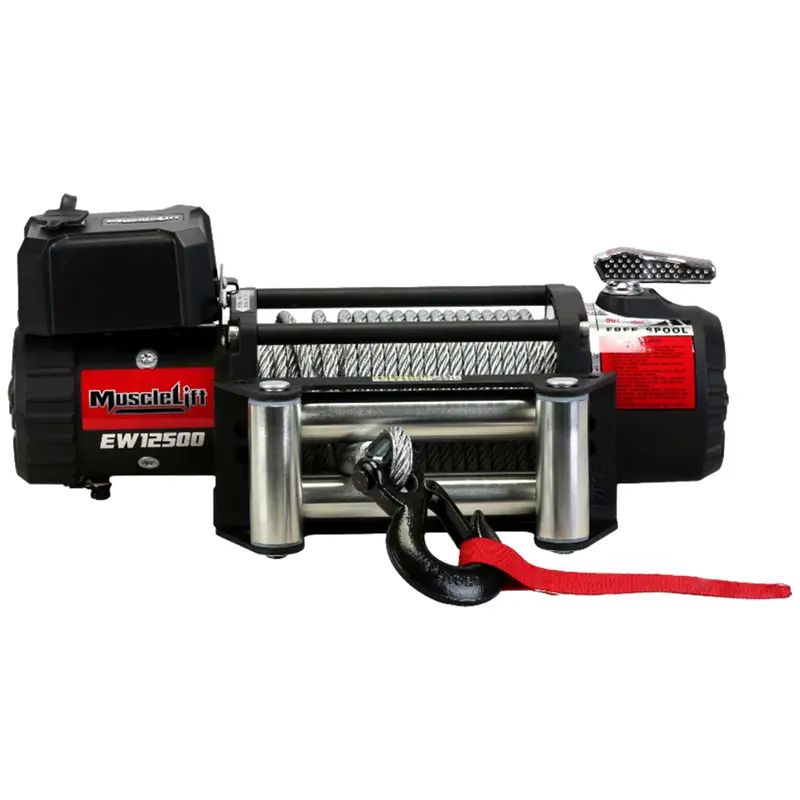 نمای روبرو از وینچ 12500 پوند سیم بکسلی تی مکس 24 ولت