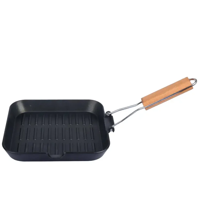 تابه ذغالی تاشو از نمای کناری