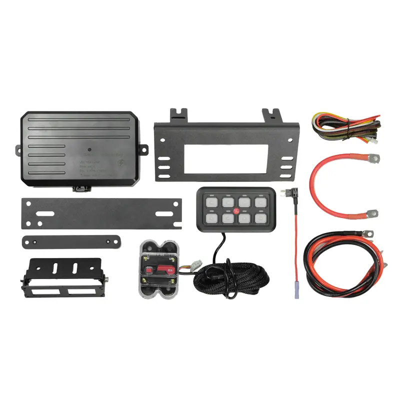 لوازم جانبی به همراه کنترل پنل فشاری 8 کلید از نمای بالا