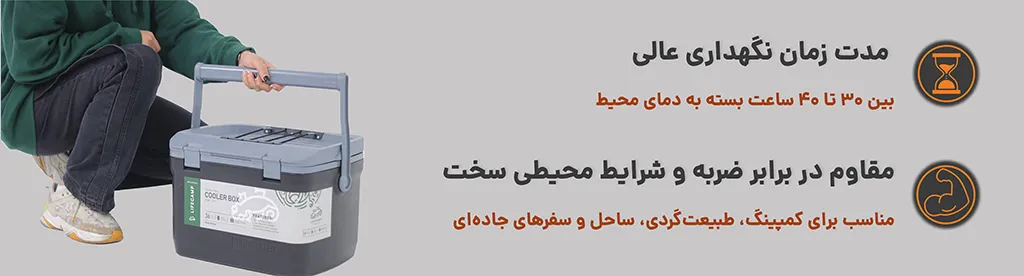 کول باکس 15 لیتری لایف کمپ،‌مقاوم در برابر ضربه و نگهداری عالی 1