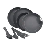 ست ظروف 2 نفره 10 پارچه لایف کمپ رنگ طوسی