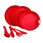 ست ظروف 2 نفره 10 پارچه لایف کمپ رنگ قرمز