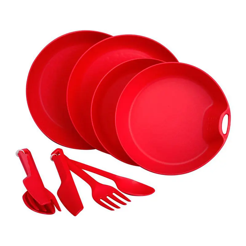 ست ظروف 2 نفره 10 پارچه لایف کمپ رنگ قرمز