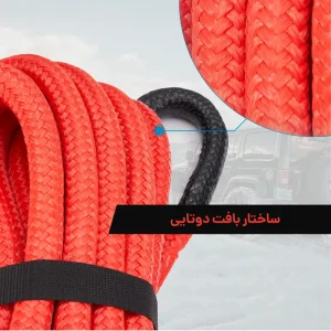 نمای بسیار نزدیک از ساختار بافت دوتایی طناب ارتجاعی