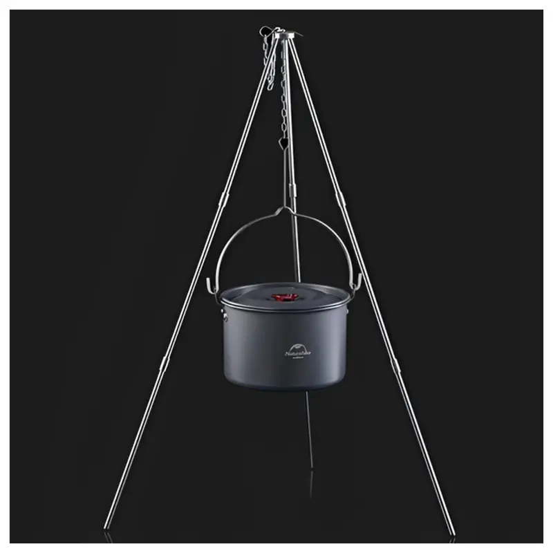 قابلمه وصل شده به سه پایه استیل