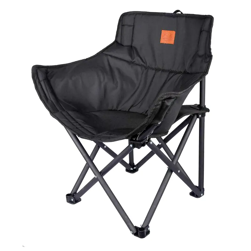 صندلی تاشو طرح کچوآ رنگ مشکی از نمای 45 درجه