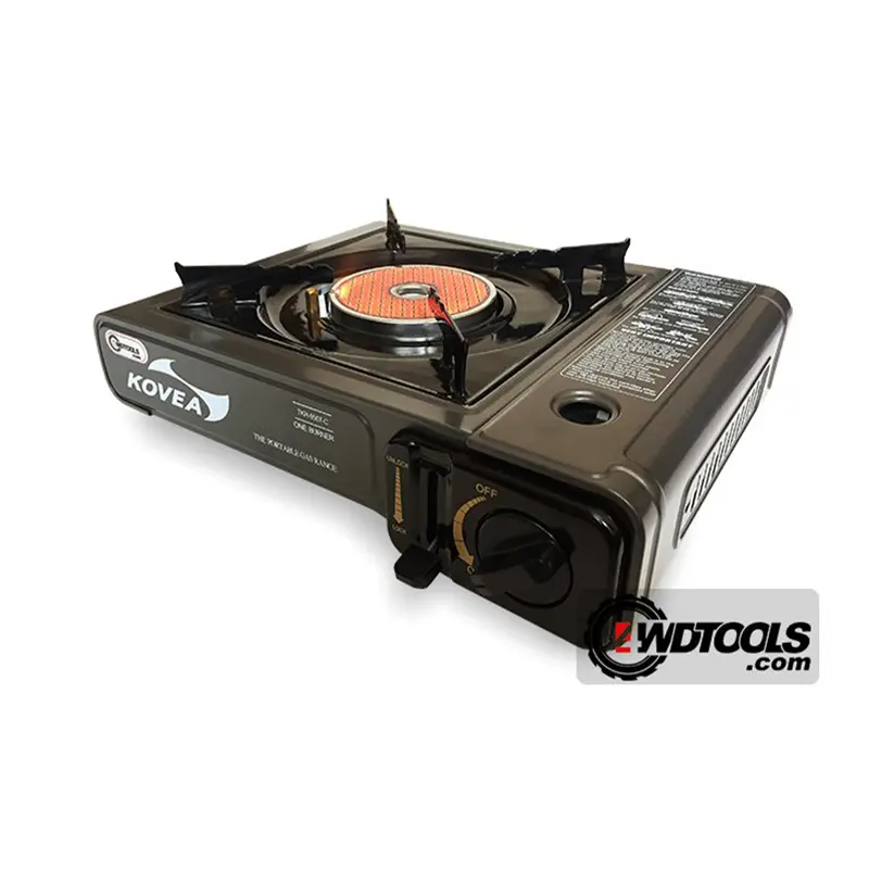 نمای پایین از اجاق گاز مسافرتی