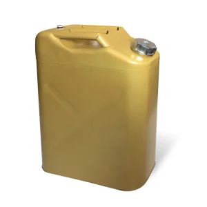 گالن حمل سوخت فلزی ایستاده ۲۰ لیتری رنگ زرد خردلی
