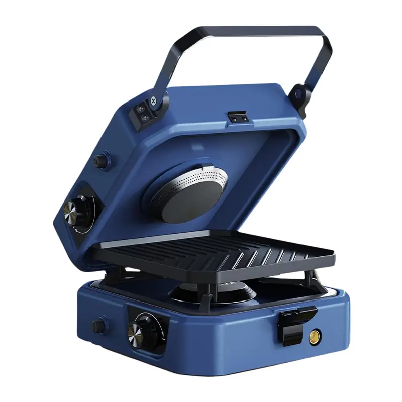 اجاق گاز دو شعله گرین لاین در حالت نیمه باز