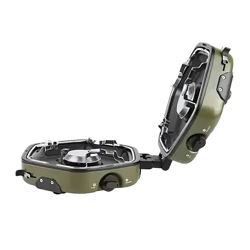 اجاق گاز دو شعله شش ضلعی گرین لاین از نمای کناری