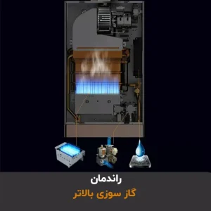 نمای روبرو از اجزای داخلی آبگرمکن 12 لیتری