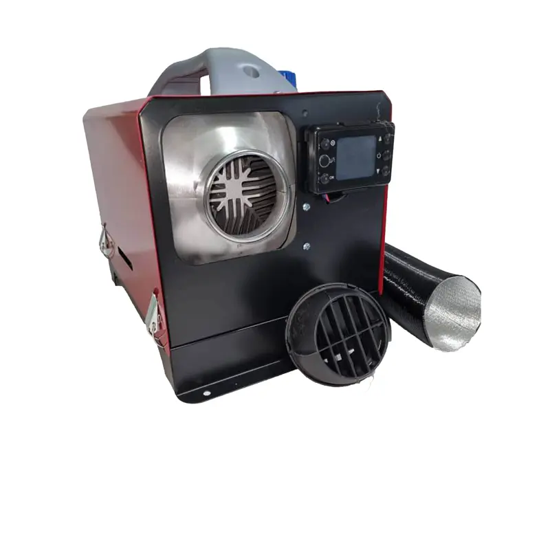 نمای نزدیک از بخش خروجی گرما و صفحه دیجیتال بخاری