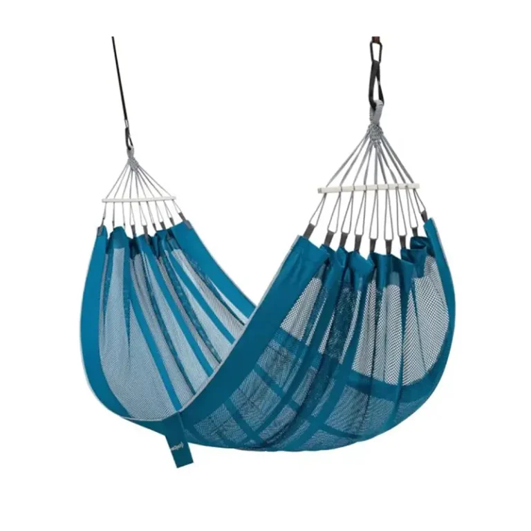 تخت آویز مدل (Double Mesh) رنگ آبی از نمای 45 درجه