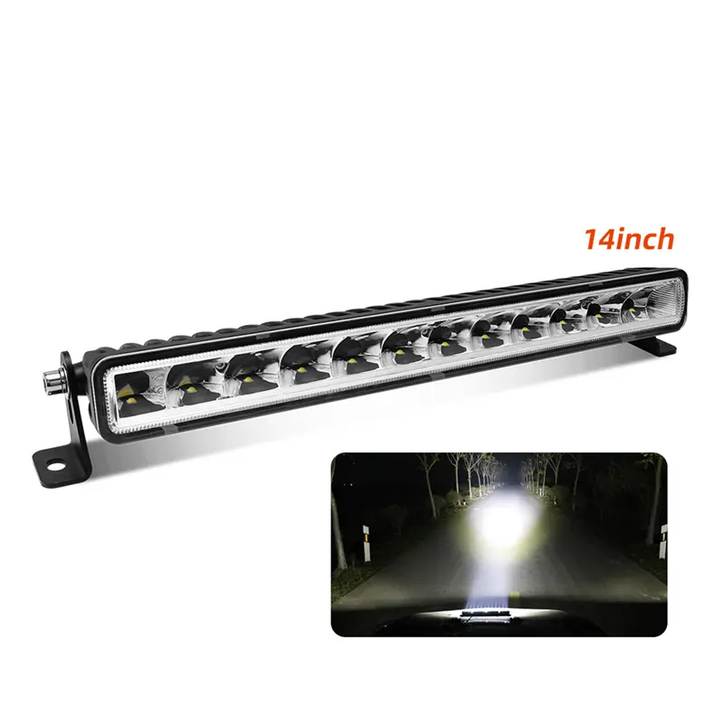 لایت بار 36 وات 36 سانتی متر تک ردیفه از نمای 45 درجه و تست نور محصول