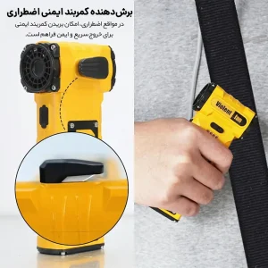 نمای نزدیک از برش دهنده کمربند ایمنی