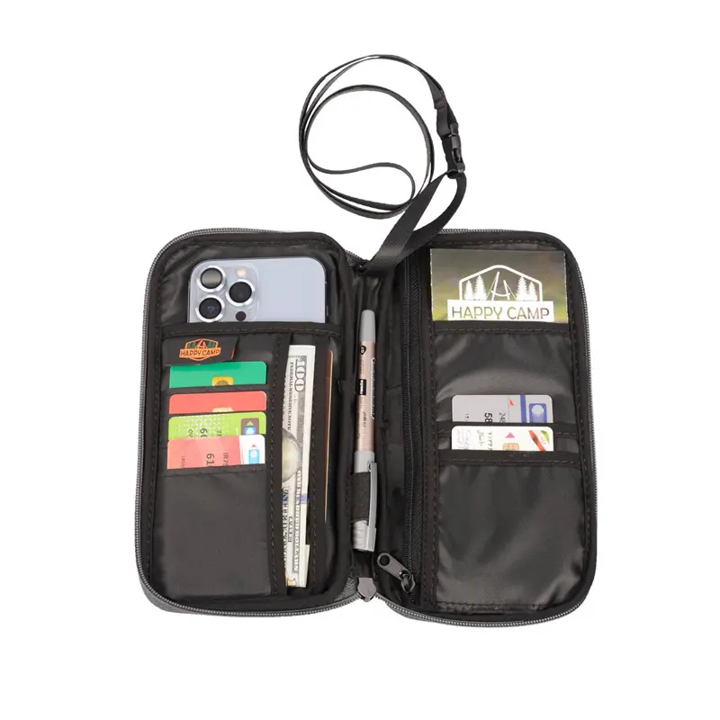 کیف پاسپورتی طرح کتان - هپی کمپ (Happy Camp)