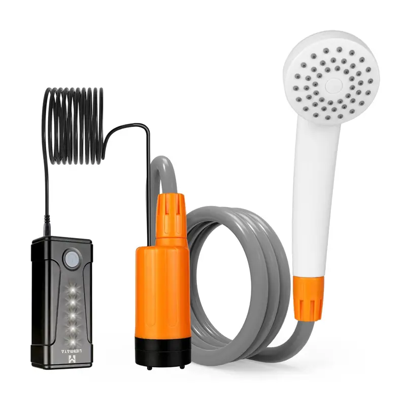 نمای روبرو از دوش قابل حمل شارژی 7.4 ولت