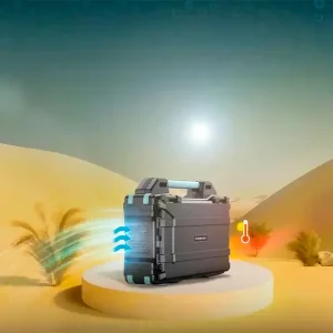 پاور ژنراتور 30 وات پاورولوژی از نمای روبرو در فضای گرم و خشک