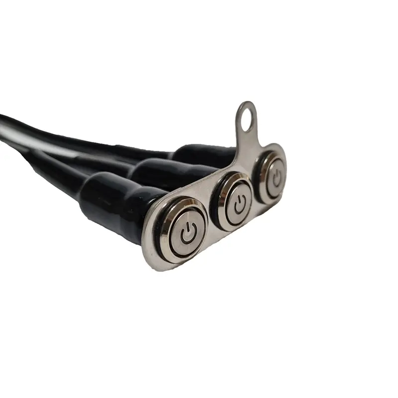 نمای کناری از کلید پروژکتور سه کلید فشاری