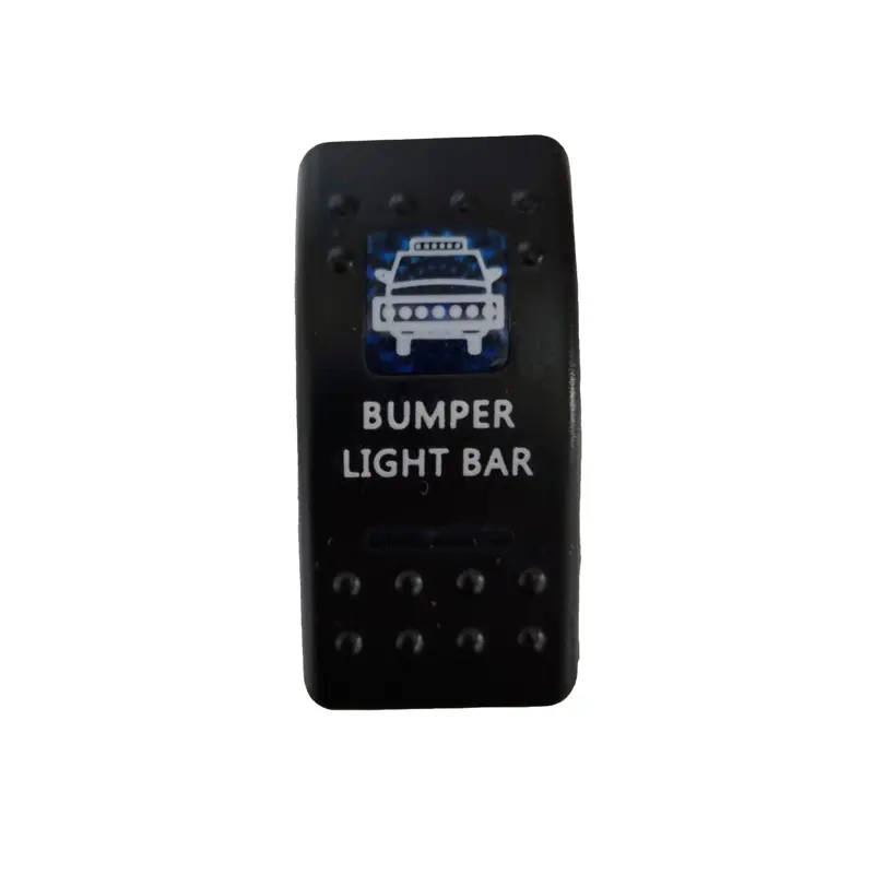 کلید کلنگی پروژکتور با چراغ پس زمینه آبی از نمای روبرو