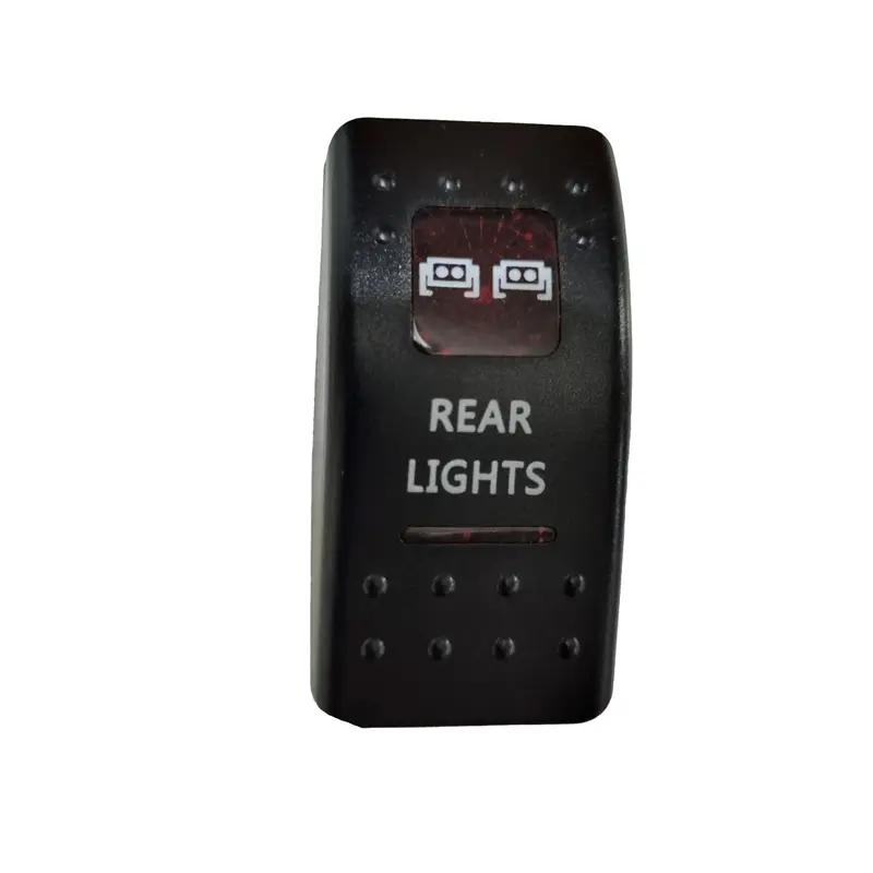 کلید کلنگی پروژکتور با چراغ پس زمینه قرمز از نمای روبرو