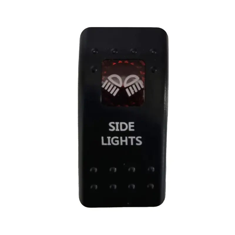 کلید کلنگی پروژکتور با چراغ پس زمینه قرمز از نمای روبرو