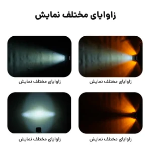 زوایای مختلف از تابش نور پروژکتور 36 وات