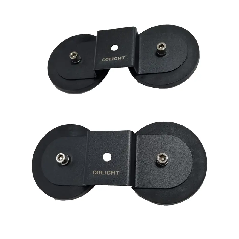 پایه پروژکتور آهنربایی گرد دوبل پلیسی به صورت دوتایی کنار هم