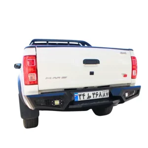 نمای روبرو از حالت نصب شده سپر عقب فولادی 4x4 Class