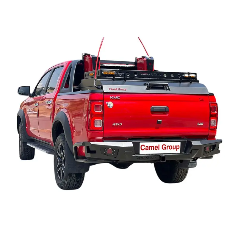 سپر عقب فولادی با لوله محافظ کناری KMC T8 از نمای روبرو