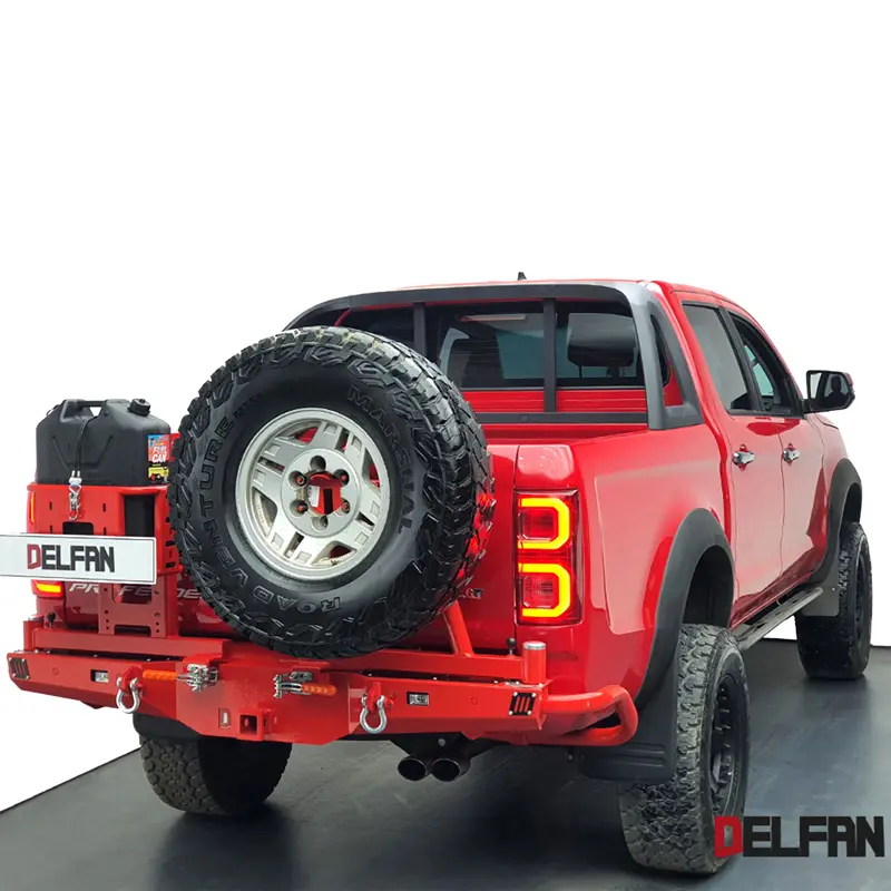 سپر عقب آهنی با گارد محافظ گلگیر در حالت نصب شده