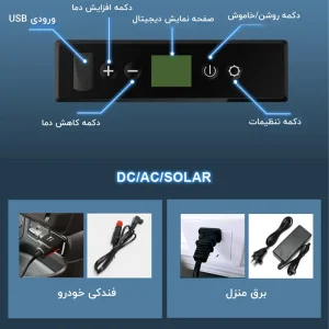 نمای نزدیک از صفحه نمایش یخچال فروزن مدل FCRS45
