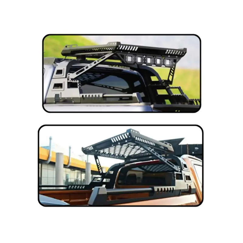 رول بار و باربند سبدی هیزمی آهنی در حالت نصب شده