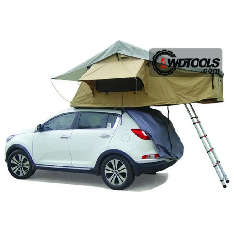چادر سقفی سایز بزرگ آفرود و کمپینگ نصب شده روی خودرو