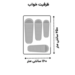 ابعاد داخلی و ظرفیت چادر سقفی دستی