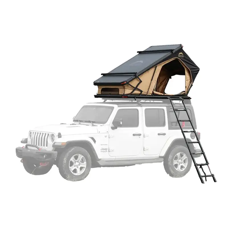 rooftop-tent-wl104-cover چادر سقفی نصب شده روی خودروی آفرودی