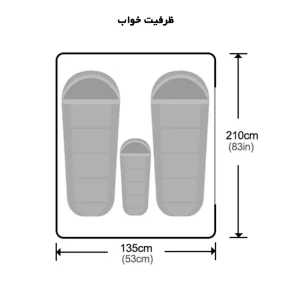 ابعاد داخلی و ظرفیت چادر سقفی (Wild Land)