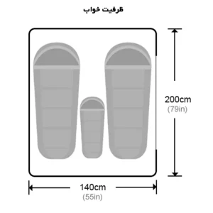 ابعاد داخلی و ظرفیت چادر سقفی (Wild Land)