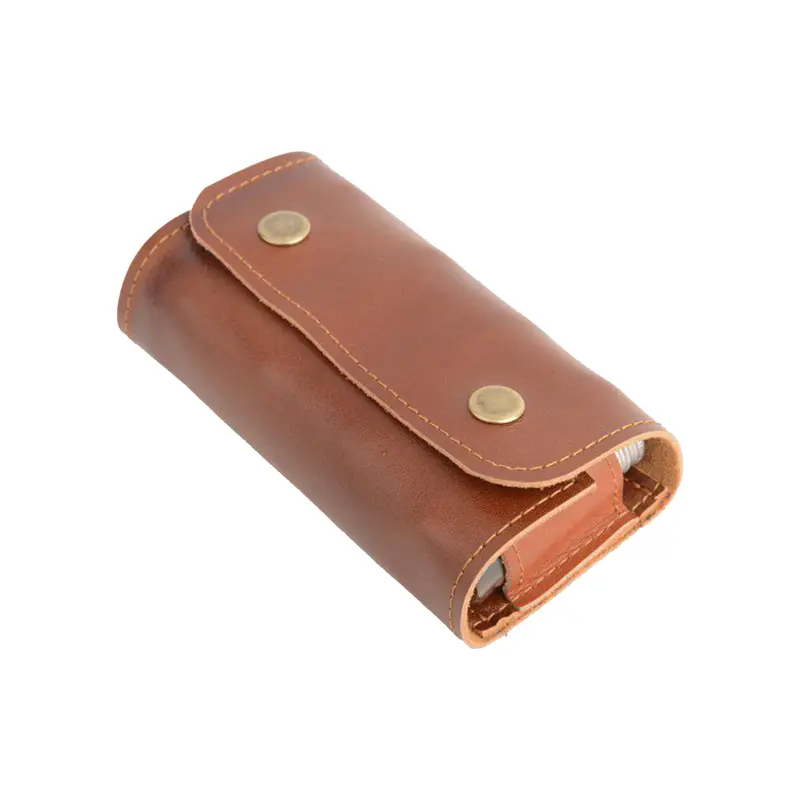 کیف چرمی ست جا ادویه 4 پارچه از نمای 45 درجه