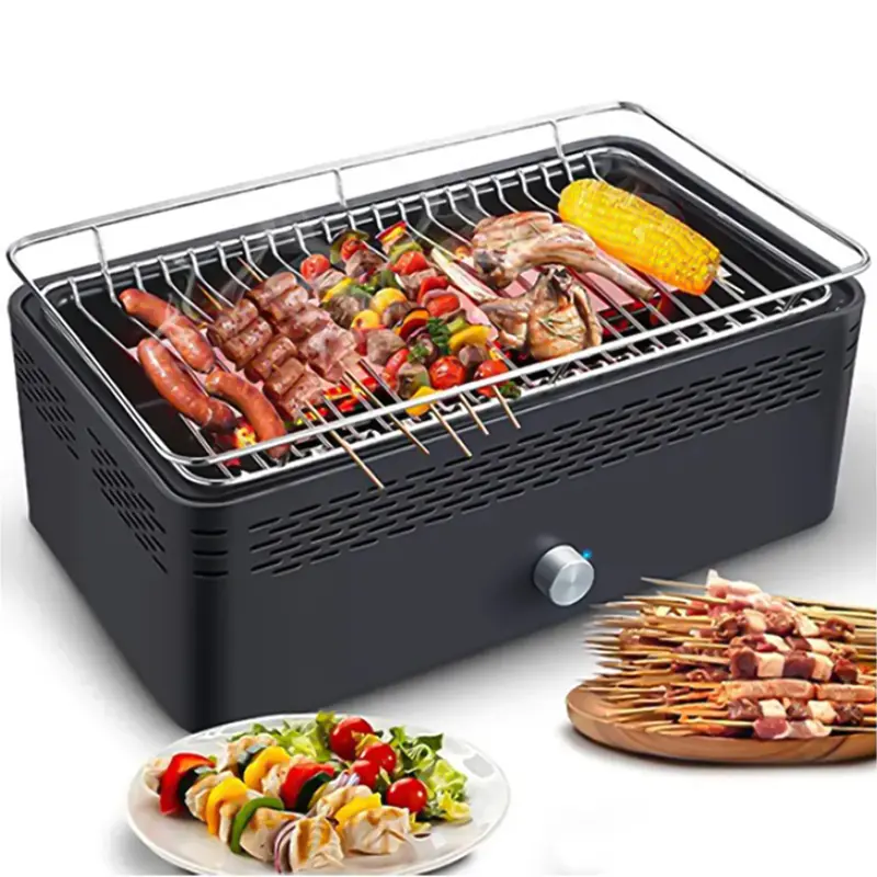 پختن غذا روی باربیکیو و گریل رومیزی فن دار میتور