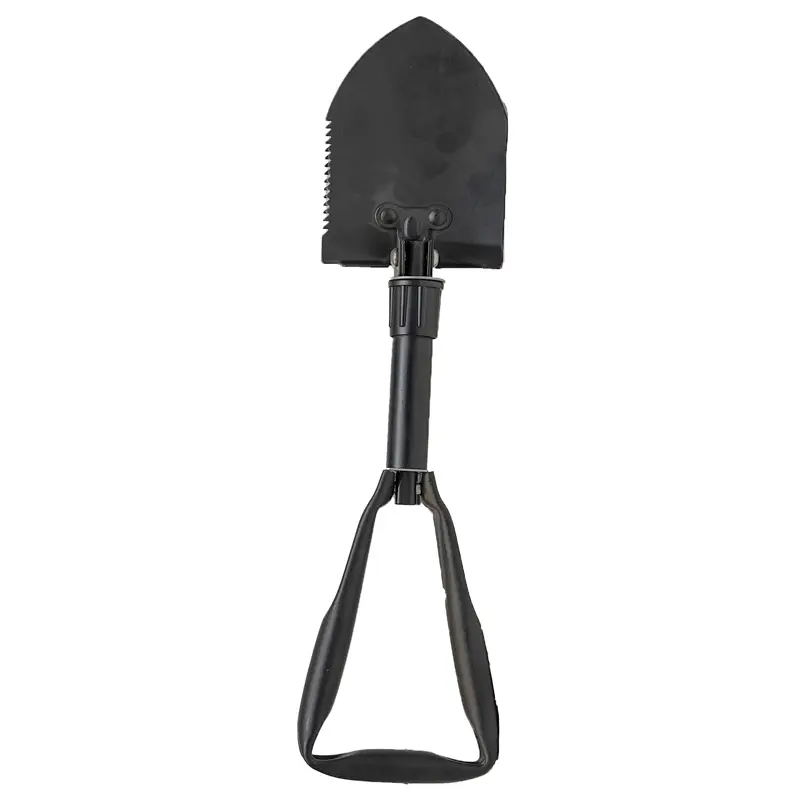 بیل تاکتیکال آهنی با دسته مثلثی از نمای روبرو