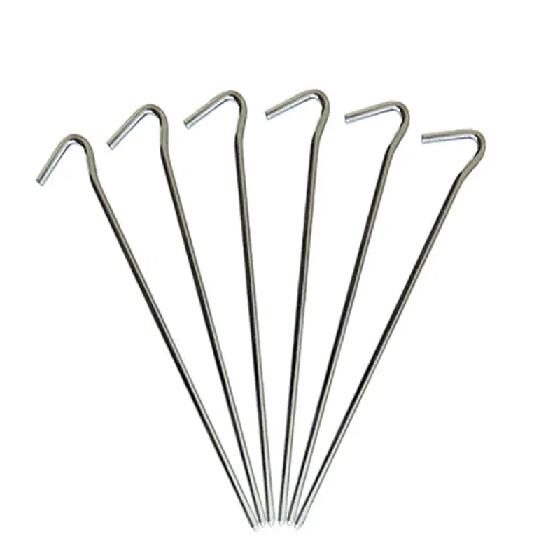 ست ۶ عددی میخ چادر فولادی از نمای روبرو